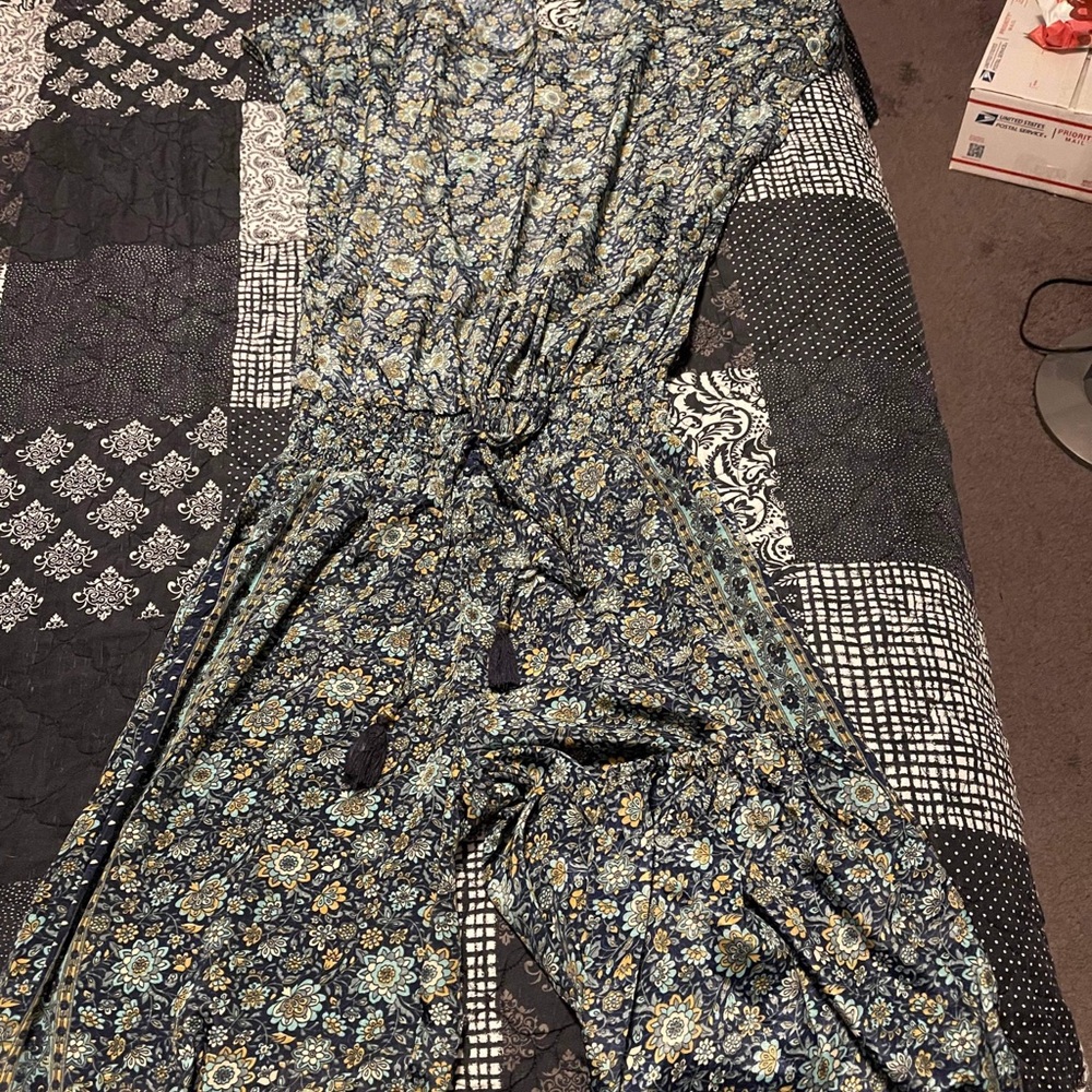 Blue Silk Romper/Jumpsuit